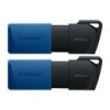 USB FLASH KINGSTON 64GB DATATRAVELER EXODIA M 3.2 GEN 1 (BLACK + BLUE) 2 τεμάχια ............Avail:7HM+ ...... I02